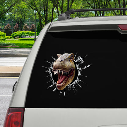 Entrez, il est temps pour Jurassic World - Autocollant dinosaure pour voiture/porte/réfrigérateur/ordinateur portable V3