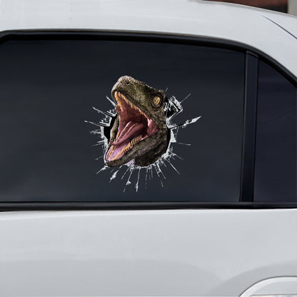 Entrez, il est temps pour Jurassic World - Autocollant dinosaure pour voiture/porte/réfrigérateur/ordinateur portable V5