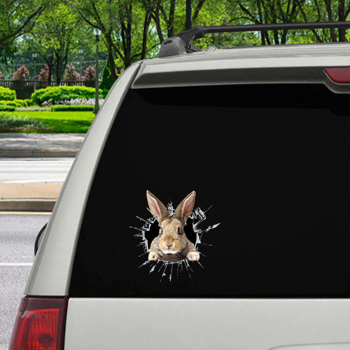 Steigen Sie ein – es ist Zeit zum Einkaufen – Kaninchen-Aufkleber für Auto/Tür/Kühlschrank/Laptop V1