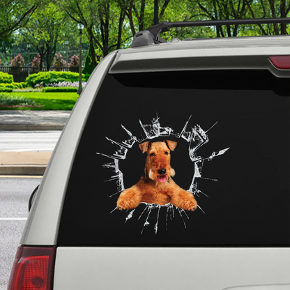 Get In - It's Time For Shopping - Airedale Terrier Car/ Door/ Fridge/ Laptop Sticker V1