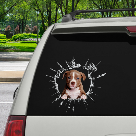 Steigen Sie ein – es ist Zeit zum Einkaufen – American Pit Bull Terrier Auto-/Tür-/Kühlschrank-/Laptop-Aufkleber V1