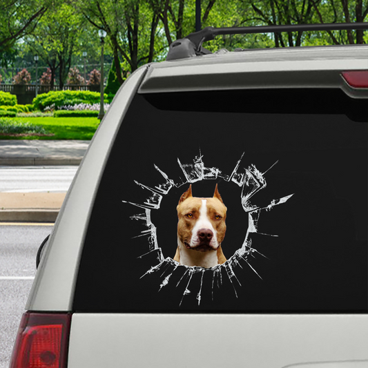 Steigen Sie ein – es ist Zeit zum Einkaufen – American Pit Bull Terrier Auto-/Tür-/Kühlschrank-/Laptop-Aufkleber V2