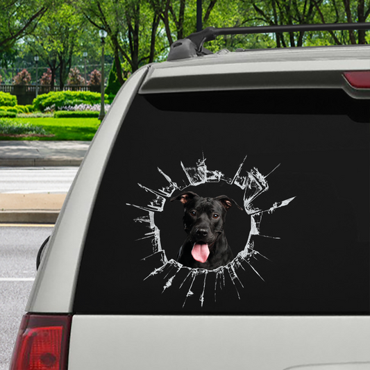 Steigen Sie ein – es ist Zeit zum Einkaufen – American Pit Bull Terrier Auto-/Tür-/Kühlschrank-/Laptop-Aufkleber V3