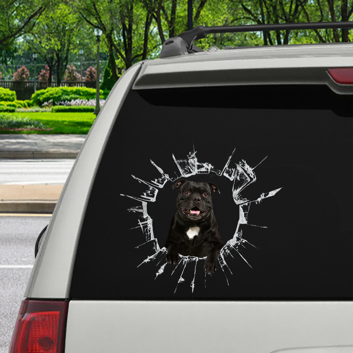 Get In - It's Time For Shopping - American Staffordshire Terrier Car/ Door/ Fridge/ Laptop Sticker V1