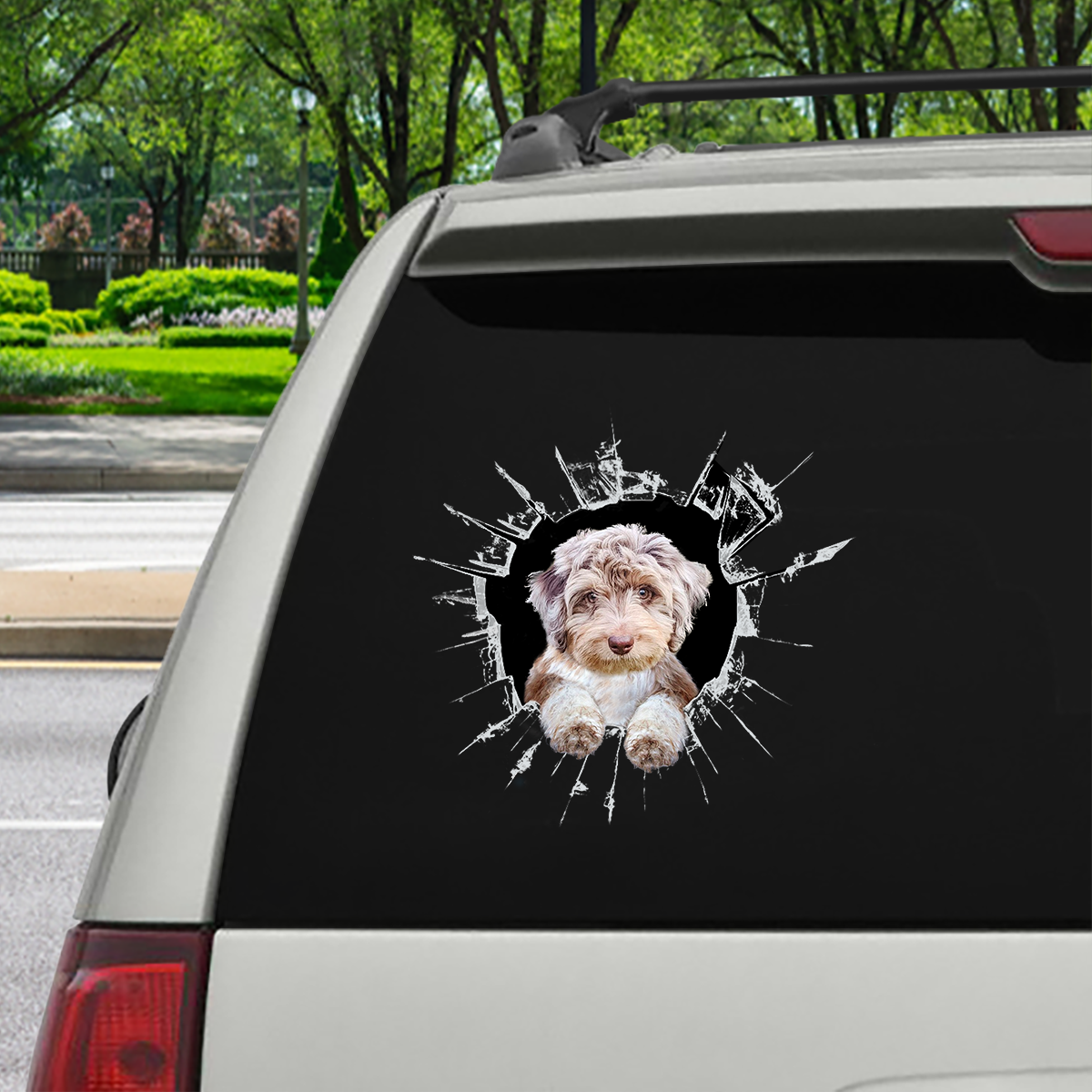 Get In - It's Time For Shopping - Aussiedoodle Car / Door/ Fridge/ Laptop Sticker V1