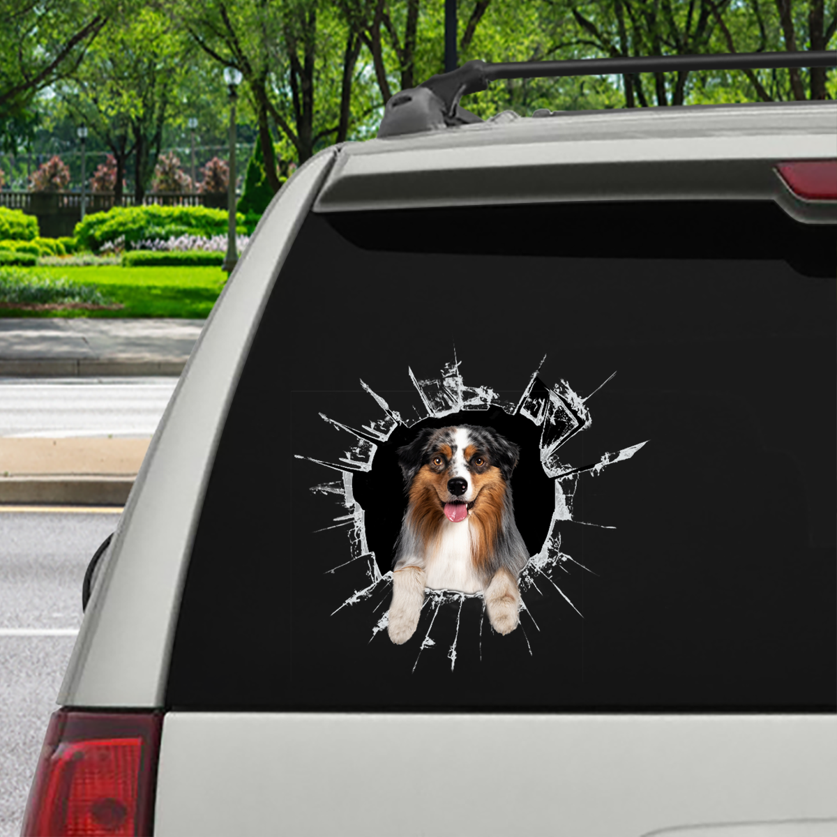 Steigen Sie ein – es ist Zeit zum Einkaufen – Australian Shepherd Sticker V3