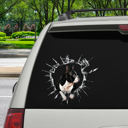 Get In - It's Time For Shopping - Boston Terrier Car/ Door/ Fridge/ Laptop Sticker V1