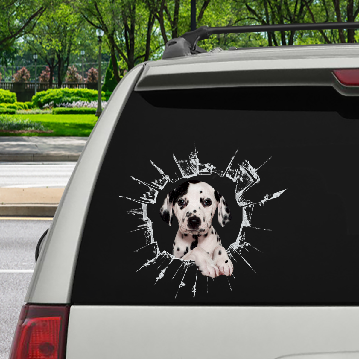 Get In - It's Time For Shopping - Dalmatian Car Sticker V1