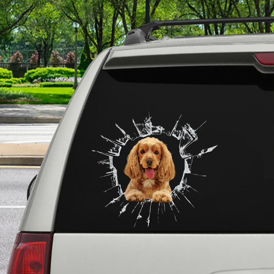 Get In - It's Time For Shopping - English Cocker Spaniel Car/ Door/ Fridge/ Laptop Sticker V3