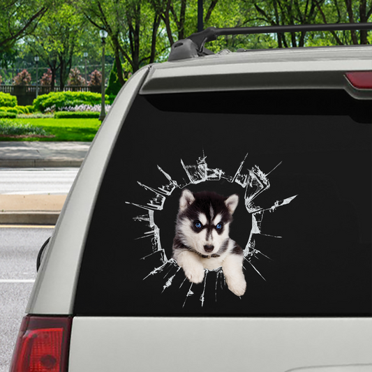 Get In - It's Time For Shopping - Husky Car Sticker V1