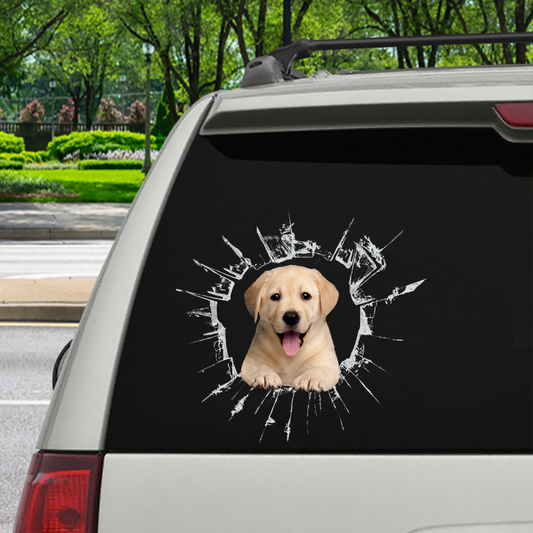 Get In - It's Time For Shopping - Labrador Car Sticker V2
