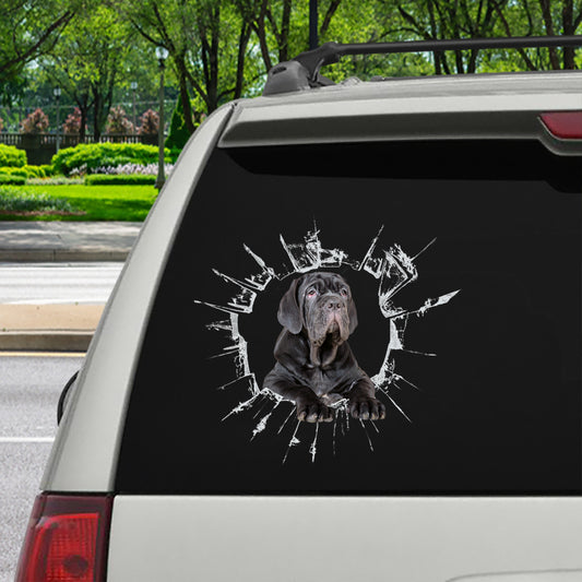 Entrez - Il est temps de faire du shopping - Autocollant de voiture/porte/réfrigérateur/ordinateur portable Dogue napolitain V1