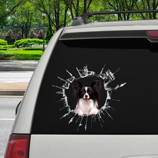 Get In - It's Time For Shopping - Papillon Car Sticker V3