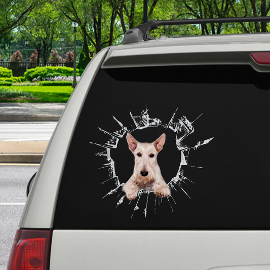 Get In - It's Time For Shopping - Scottish Terrier Car Sticker V2