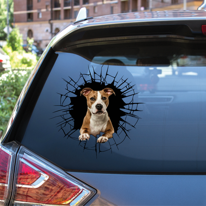 Get In - It's Time For Shopping - American Staffordshire Terrier Car/ Door/ Fridge/ Laptop Sticker V3