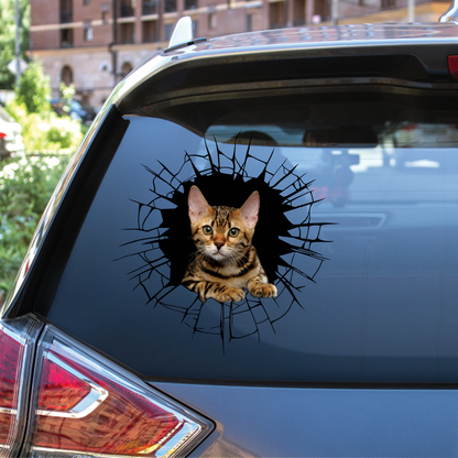 Get In - It's Time For Shopping - Bengal Cat Car/ Door/ Fridge/ Laptop Sticker V1