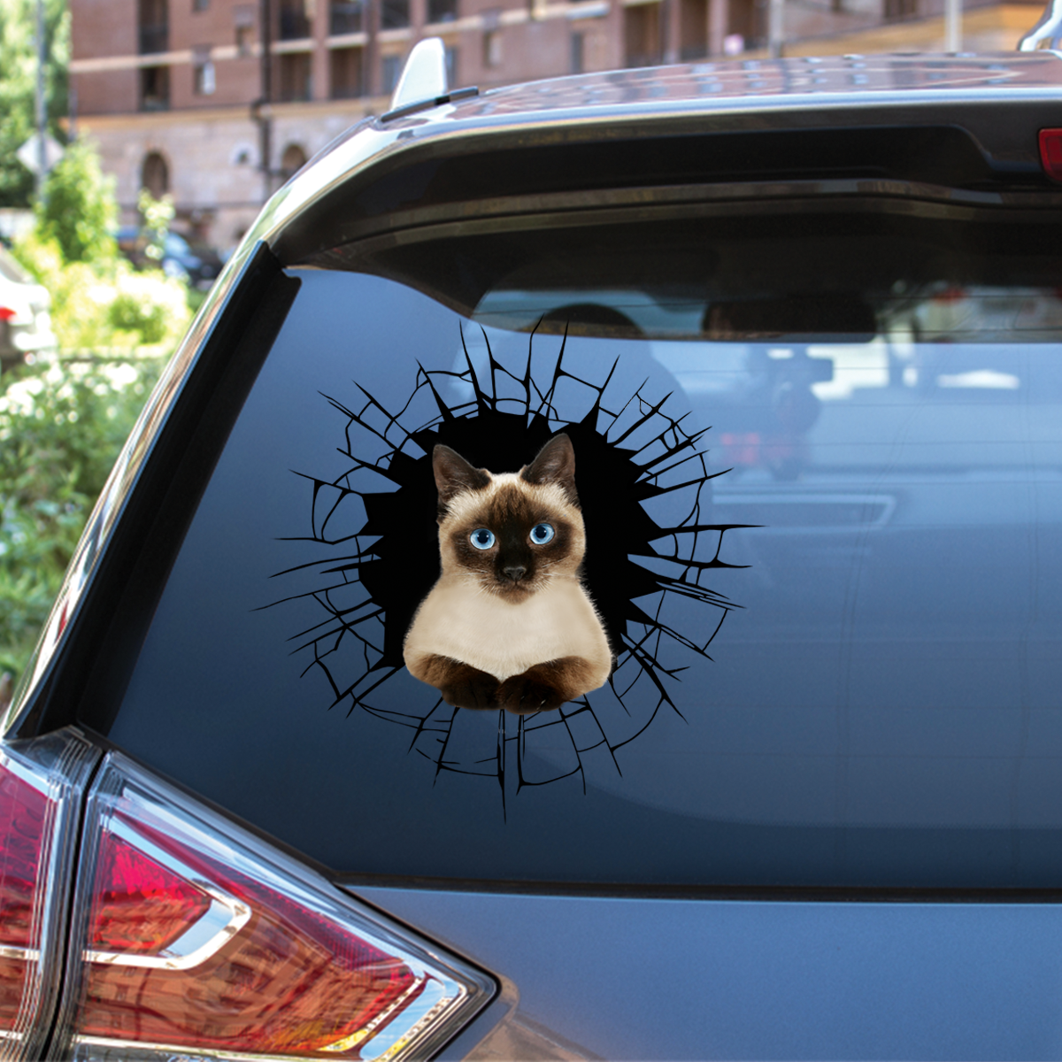 Get In - It's Time For Shopping - Siamese Cat Car/ Door/ Fridge/ Laptop Sticker V1