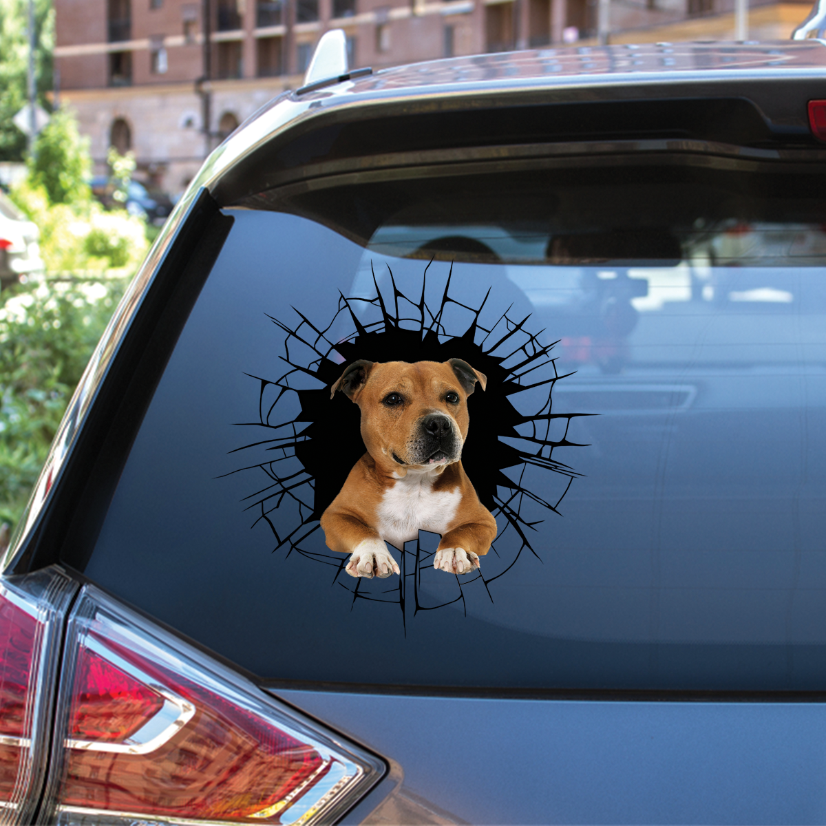 Get In - It's Time For Shopping - Staffordshire Bull Terrier Car/ Door/ Fridge/ Laptop Sticker V3