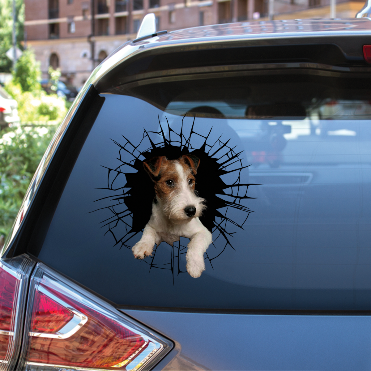 Get In - It's Time For Shopping - Wire Fox Terrier Car/ Door/ Fridge/ Laptop Sticker V1