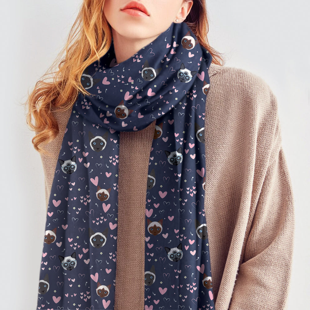 Give Your Heart To Your Siamese Cat - Follus Scarf