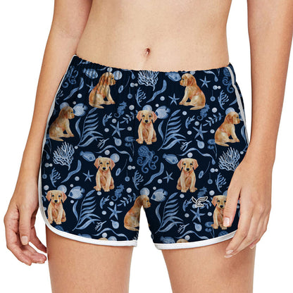 Golden Retriever - Short de course coloré pour femmes V3