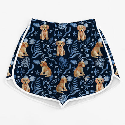 Golden Retriever - Short de course coloré pour femmes V3