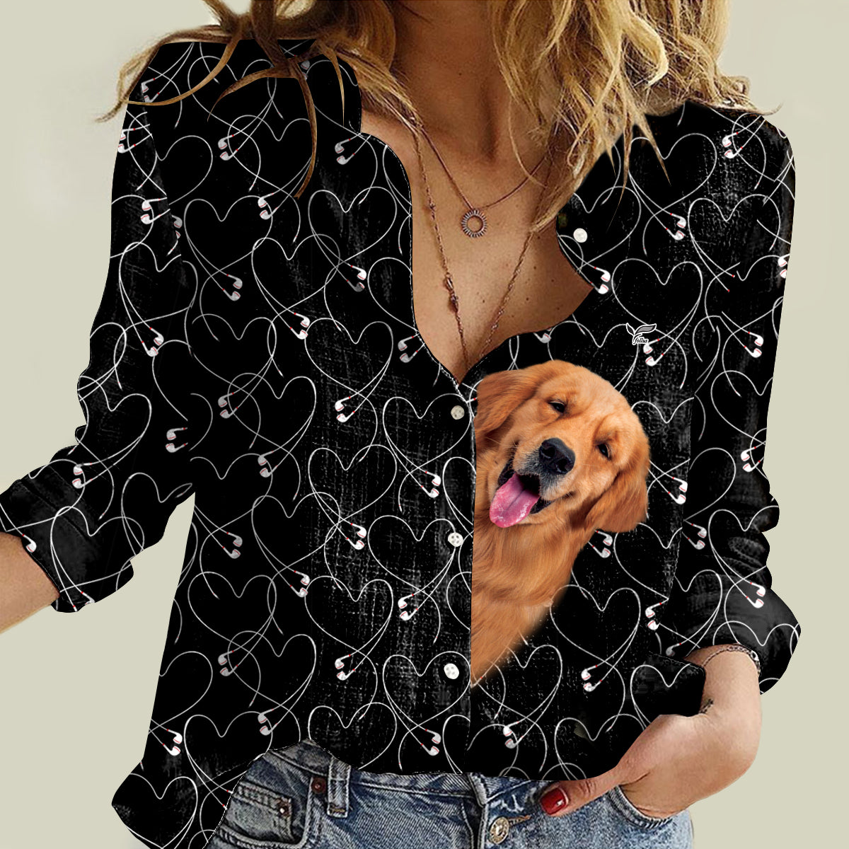 Golden Retriever Will Steal Your Heart - Follus Women's Long-Sleeve Shirt