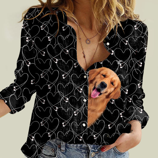 Golden Retriever wird Ihr Herz stehlen – Follus Damen-Langarmshirt