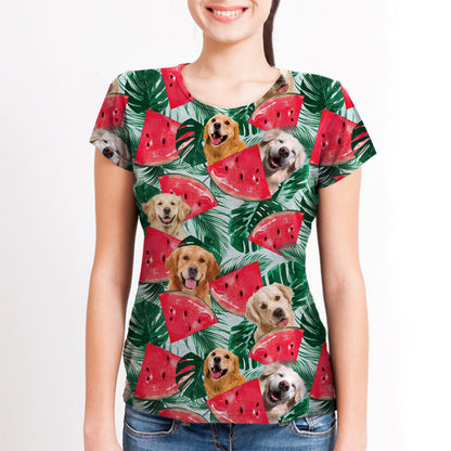 Golden Retriever - Hawaiian T-Shirt V2