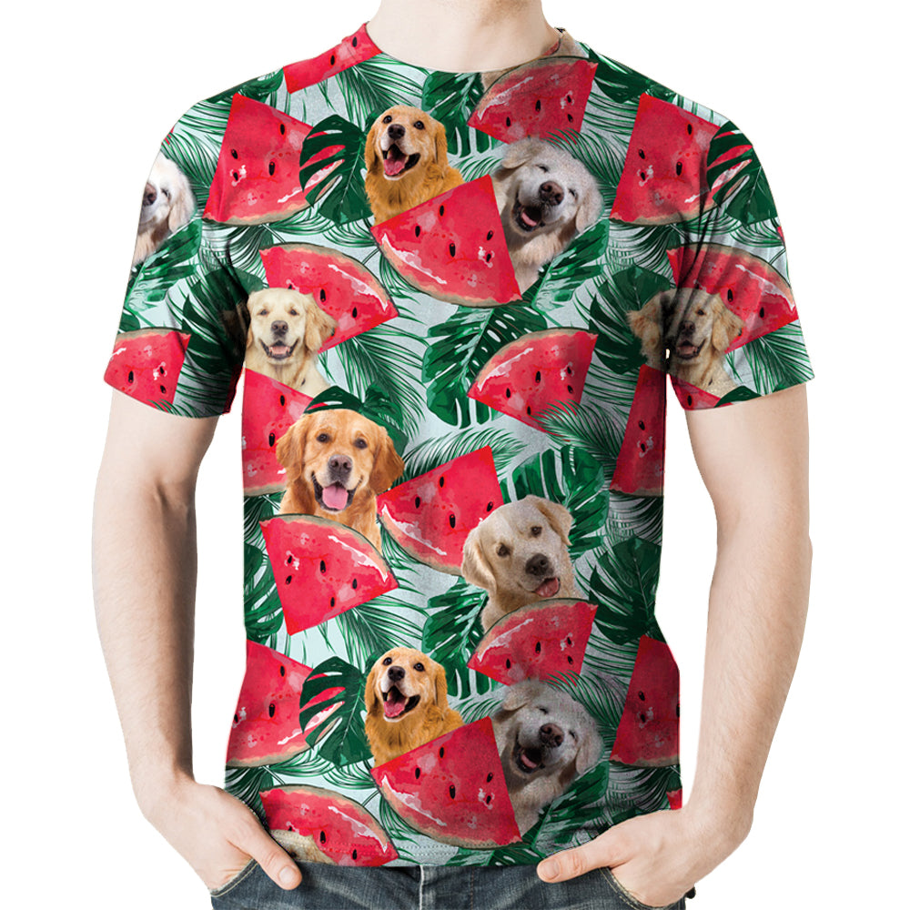 Golden Retriever - Hawaiian T-Shirt V2