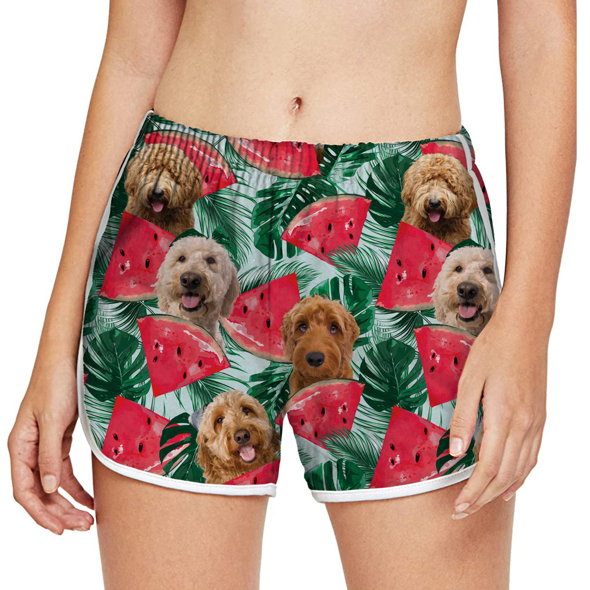 Goldendoodle - Colorful Women's Running Shorts V1