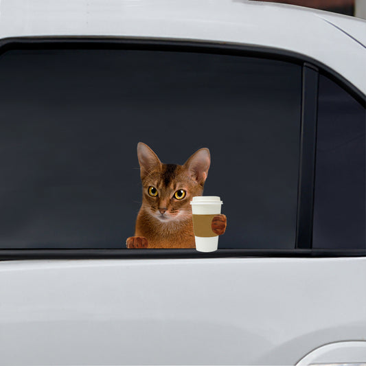Guten Morgen – Abessinische Katze Aufkleber für Auto/Tür/Kühlschrank/Laptop V1