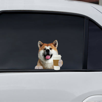 Bonjour - Autocollant Akita Inu pour voiture/porte/réfrigérateur/ordinateur portable V1