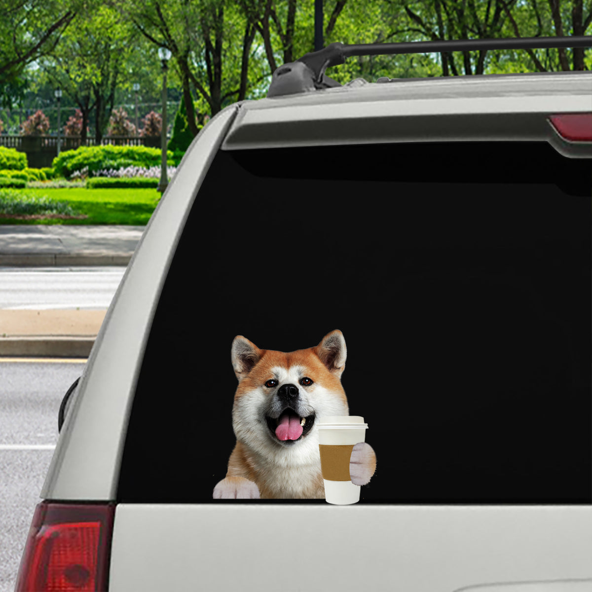 Bonjour - Autocollant Akita Inu pour voiture/porte/réfrigérateur/ordinateur portable V1