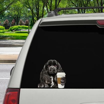 Bonjour - Autocollant de voiture/porte/réfrigérateur/ordinateur portable American Cocker Spaniel V1