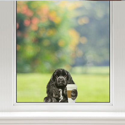 Good Morning - American Cocker Spaniel Car/ Door/ Fridge/ Laptop Sticker V1