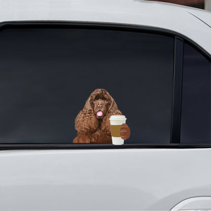 Bonjour - Autocollant de voiture/porte/réfrigérateur/ordinateur portable American Cocker Spaniel V3