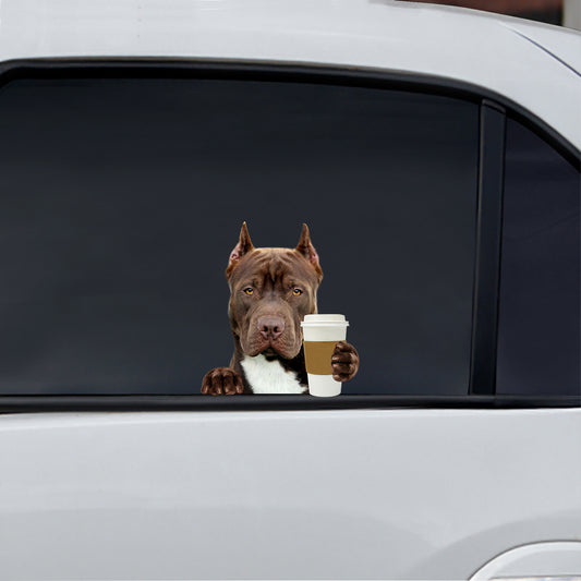 Good Morning - American Pit Bull Terrier Car/ Door/ Fridge/ Laptop Sticker V1