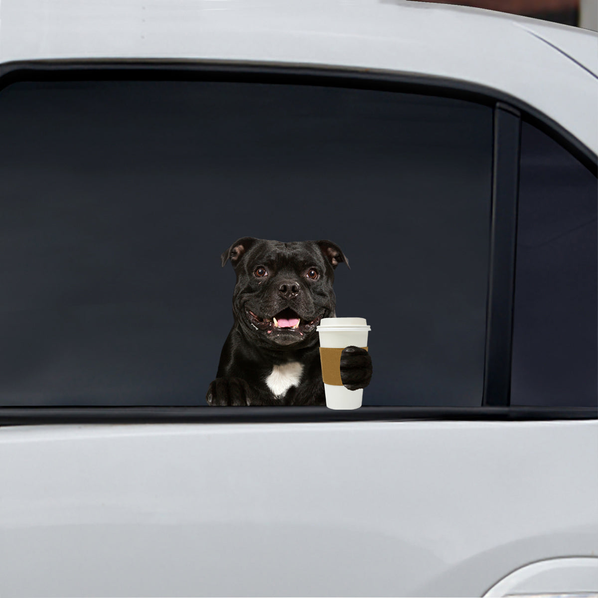 Good Morning - American Staffordshire Terrier Car/ Door/ Fridge/ Laptop Sticker V1