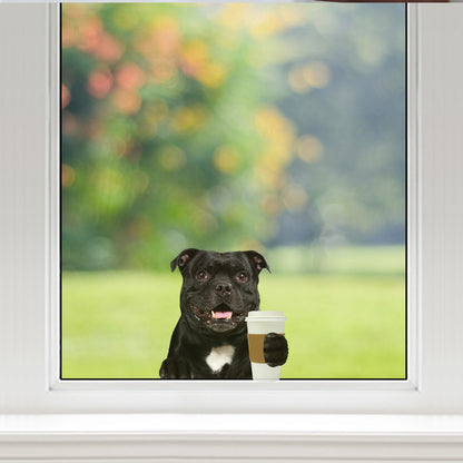 Bonjour - American Staffordshire Terrier Voiture / Porte / Réfrigérateur / Autocollant pour ordinateur portable V1