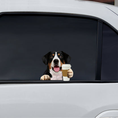 Guten Morgen - Appenzeller Sennenhund Auto-/Tür-/Kühlschrank-/Laptop-Aufkleber V1