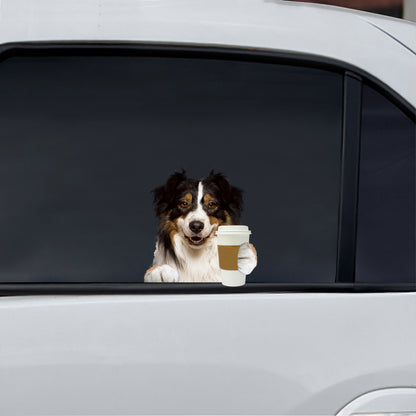 Good Morning - Australian Shepherd Car/ Door/ Fridge/ Laptop Sticker V2