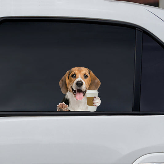 Guten Morgen – Beagle Auto-/Tür-/Kühlschrank-/Laptop-Aufkleber V1