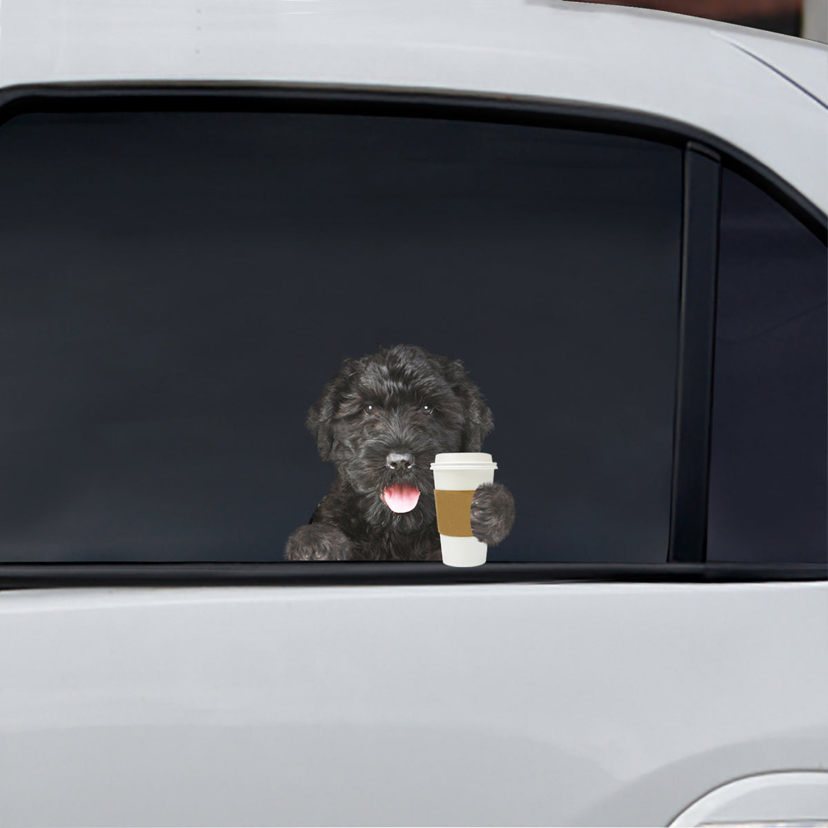 Good Morning - Black Russian Terrier Car/ Door/ Fridge/ Laptop Sticker V1