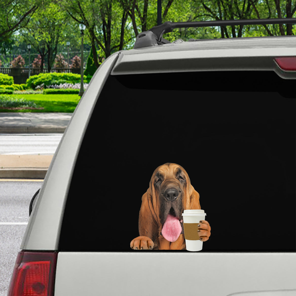 Bonjour - Bloodhound Voiture / Porte / Réfrigérateur / Autocollant pour ordinateur portable V1