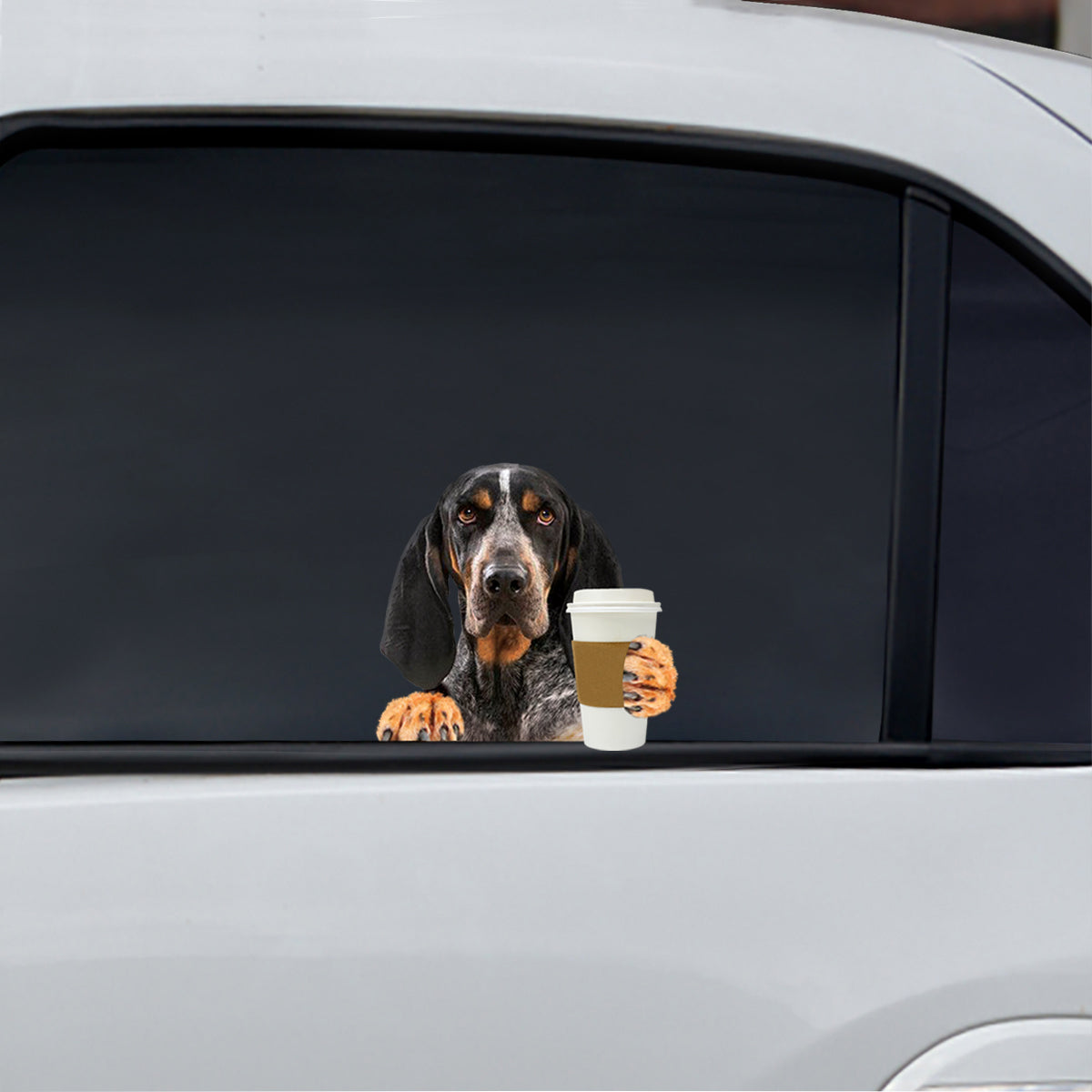 Guten Morgen – Bluetick Coonhound Auto-/Tür-/Kühlschrank-/Laptop-Aufkleber V1