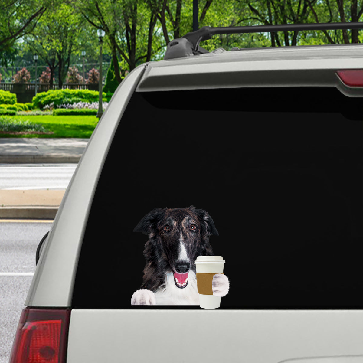 Good Morning - Borzoi Car/ Door/ Fridge/ Laptop Sticker V2
