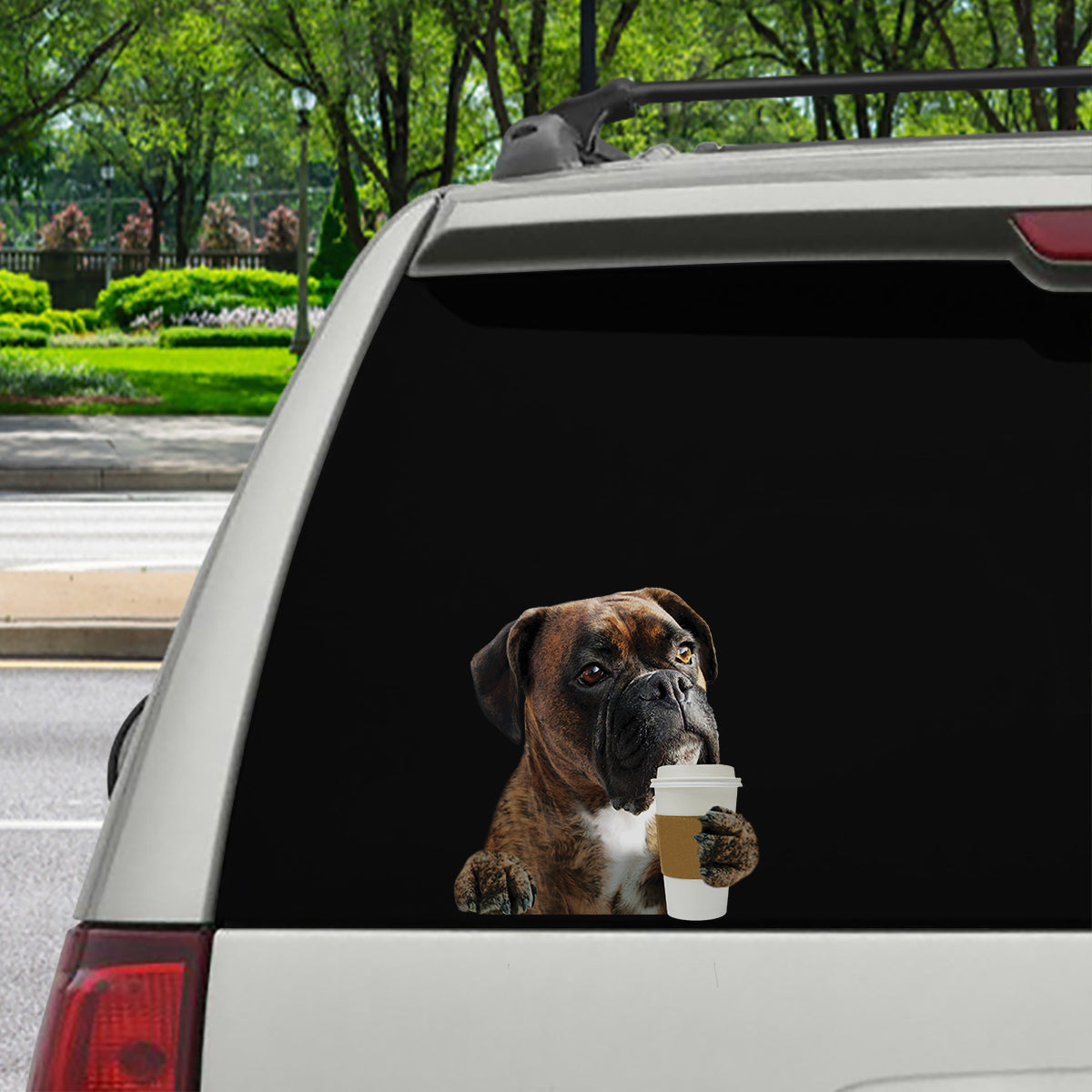 Good Morning - Boxer Dog Car/ Door/ Fridge/ Laptop Sticker V2