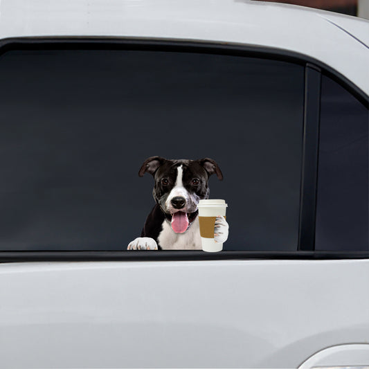 Bonjour - Bull Terrier Voiture / Porte / Réfrigérateur / Autocollant pour ordinateur portable V1