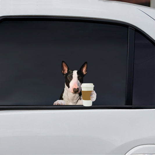 Bonjour - Bull Terrier Voiture / Porte / Réfrigérateur / Autocollant pour ordinateur portable V2